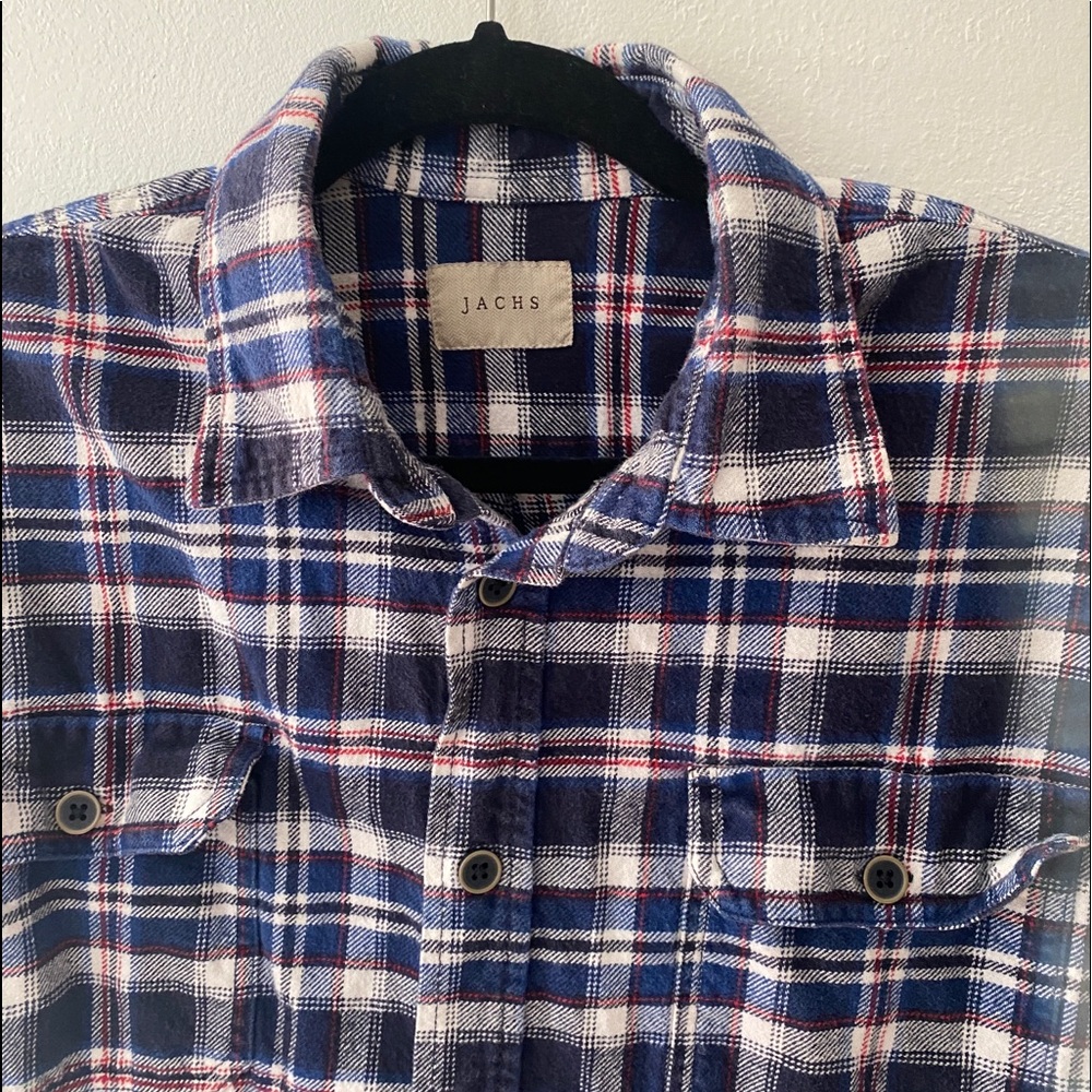 Jachs Long Sleeve Men’s Plaid Button Down Shirt